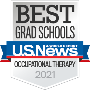 A badge that reads: Best Grad Schools U.S. News Occupational Therapy 2021